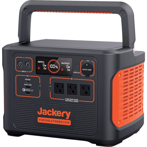 【TRUSCO】Ｊａｃｋｅｒｙ　ポータブル電源　１５００